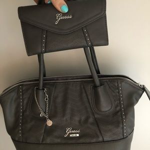 GUESS Satchel AND matching wallet